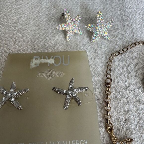 Resin Starfish Pendant with Earring Sets and Bracelet - Picture 11 of 11